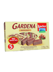 Loacker Gardena Hazelnut Chocolate Coated Wafer, 5 Packs x 38g