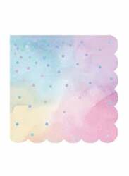 Creative Converting Iridescent L-Napkins, 16 Pieces, Multicolour