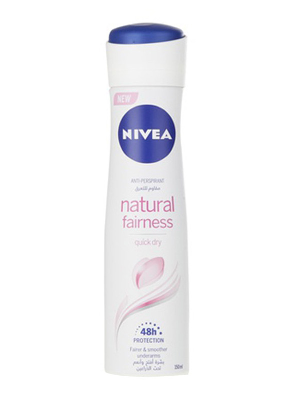 Nivea Natural Fairness Deodorant Spray, 3 Pieces x 150ml