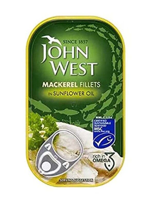 

John West Mackerel Fillets In Sunflower Oil, 125g