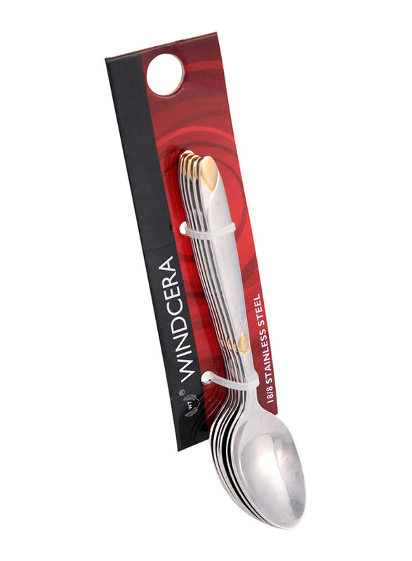 

Windcera 6-Piece Stainless Steel Coffee Spoon Set, Silver