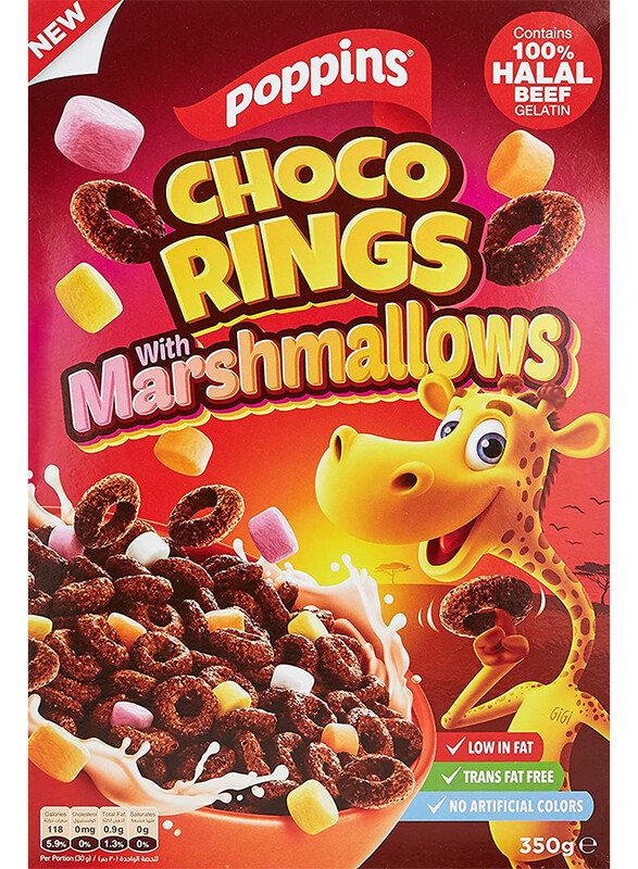 

Poppins Choco Rings with Marshmallows, 350g