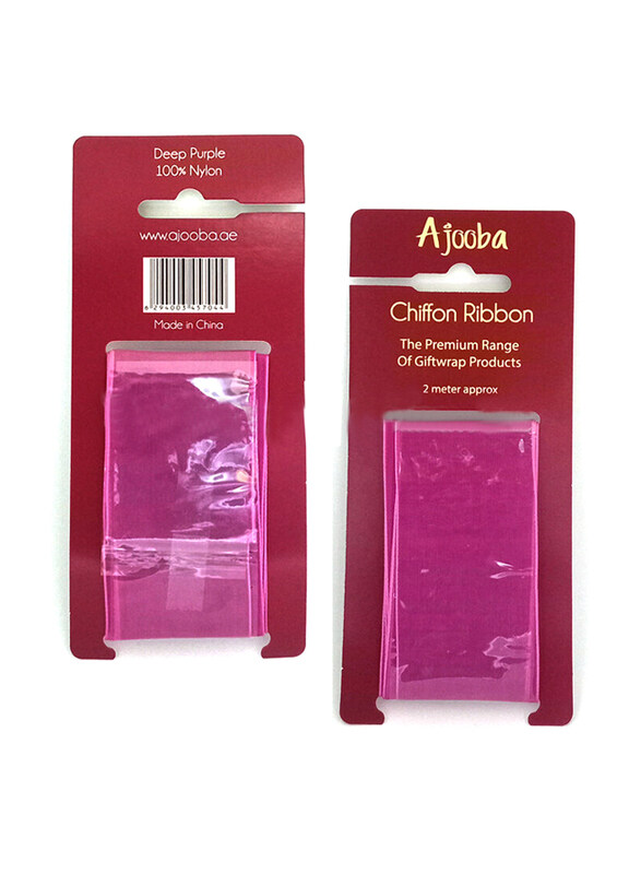 

Ajooba 2 Meter Chiffon Ribbon for Gift Wrapping, Purple