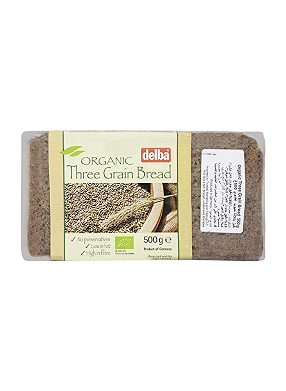 Delba Organic 3 Grain Bread, 500g