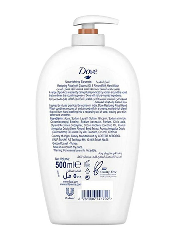 Dove Nourishing Secrets Coconut and Almond Hand Wash, 500ml