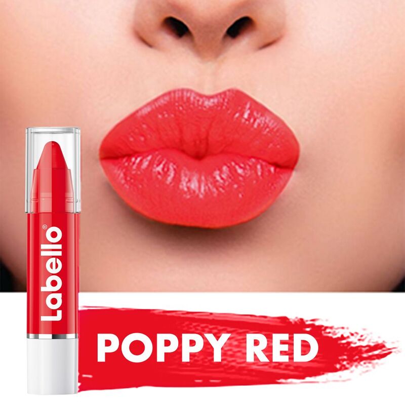 Labello Crayon Lipstick, 3gm, Poppy Red, Red