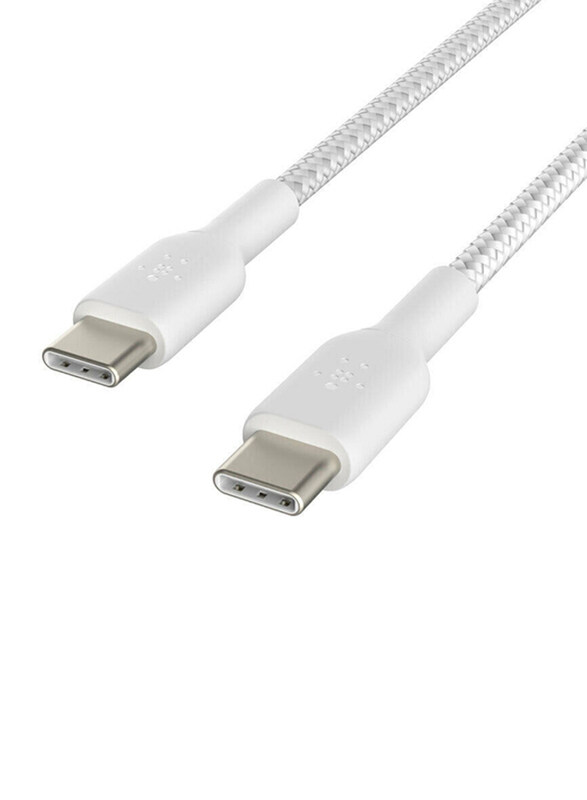 

Belkin 1-Meter 2.0 Type-C Cable, Braided USB-C to USB Type-C USB, White