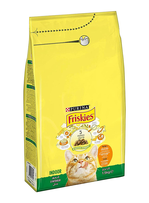

Purina Friskies Indoor Chicken & Vegetable Cat Dry Food, 1.5 Kg