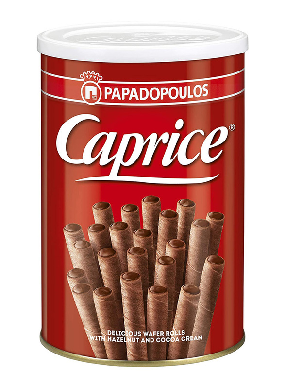 Caprice Classic Hazelnut and Cocoa Cream Wafer Rolls, 400g