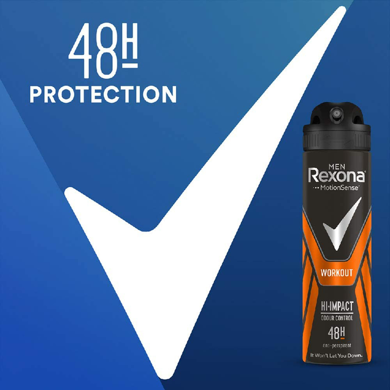 Rexona Workout HI-IMPACT Antiperspirant Spray for Men, 150ml