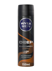 Nivea Men Deep Black Carbon Espresso Anti-Perspirant Spray, 150ml