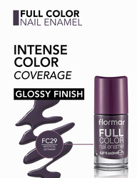 Flormar Full Color Nail Enamel, 8ml, FC29 Mystical Getaway, Purple