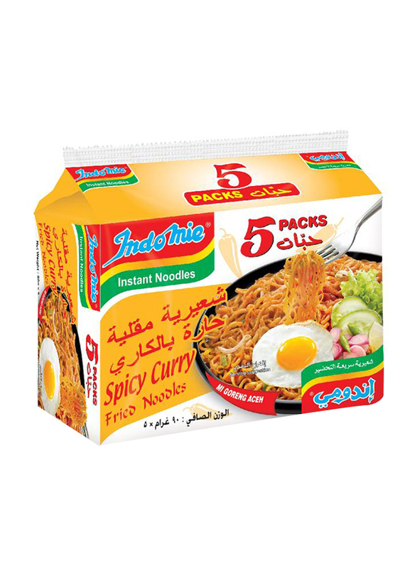 Indomie Spicy Curry Fried Noodles, 10 x 90g