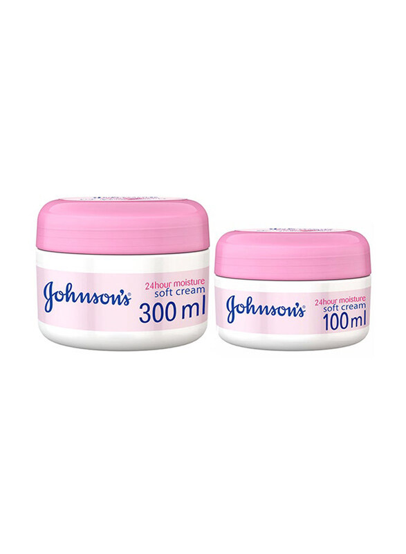 

Johnson's 24 Hour Moisture Body Cream, 300ml + 100ml, 2 Pieces