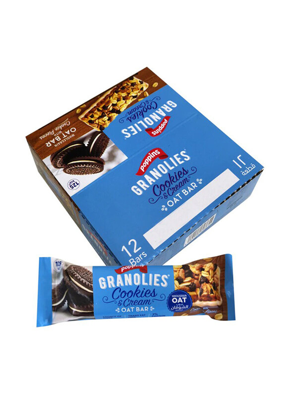 

Poppins Cookies & Cream Granolies Oat Bar, 30g