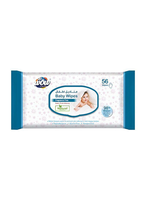 

Wow 56 Wipes Fragrance Free Wipes for Babies