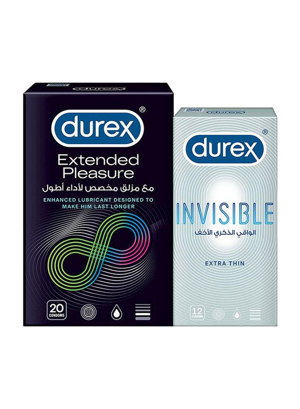 Durex Extended Pleasure Condom, 20 Pieces