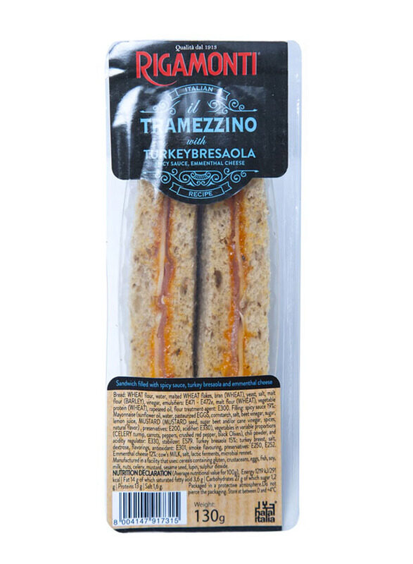 

Rigamonti Tramezzino with Turkey Bresaola Sandwich, 130g