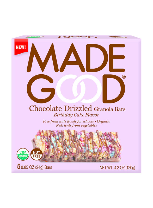 

Made Good Organic Chocolate Drizzled B'Day Cake Bars, 120g