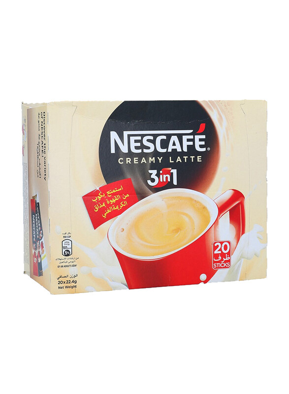 

Nescafe 3-in-1 Creamy Latte Instant Coffee Mix, 20 Sticks x 22.4g