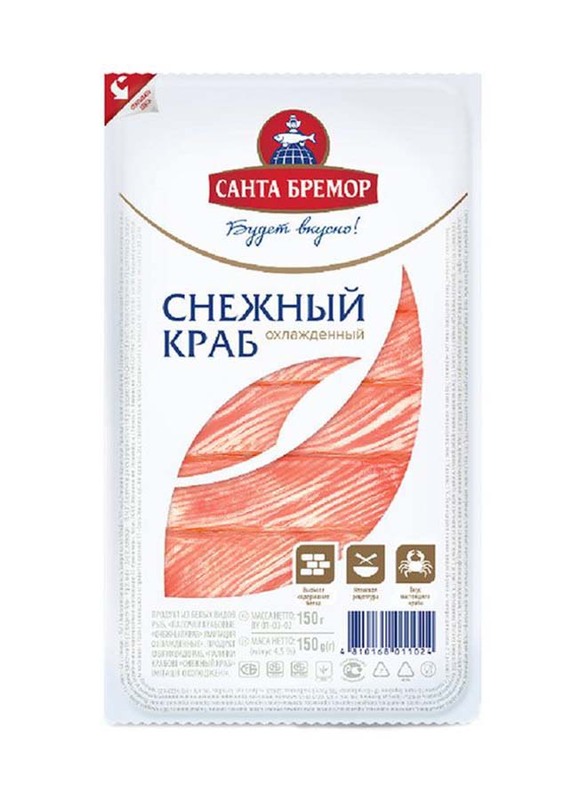 Santa Bremor Chilled Snow Crab Sticks, 150g