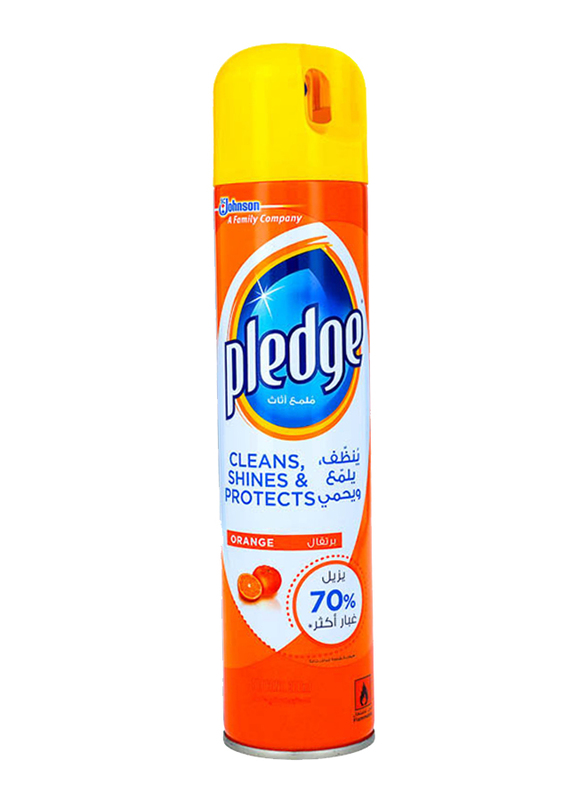 Pledge Orange Spray Furniture Cleaner, 250ml
