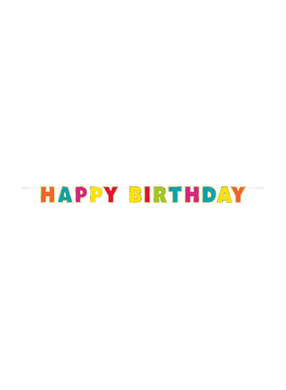 

Generic Foil & Rainbow Happy Birthday Banner, Multicolour