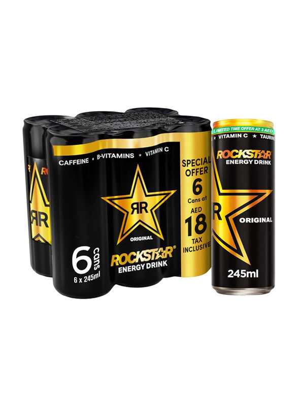 

Rockstar Original Energy Drink, 6 x 245ml