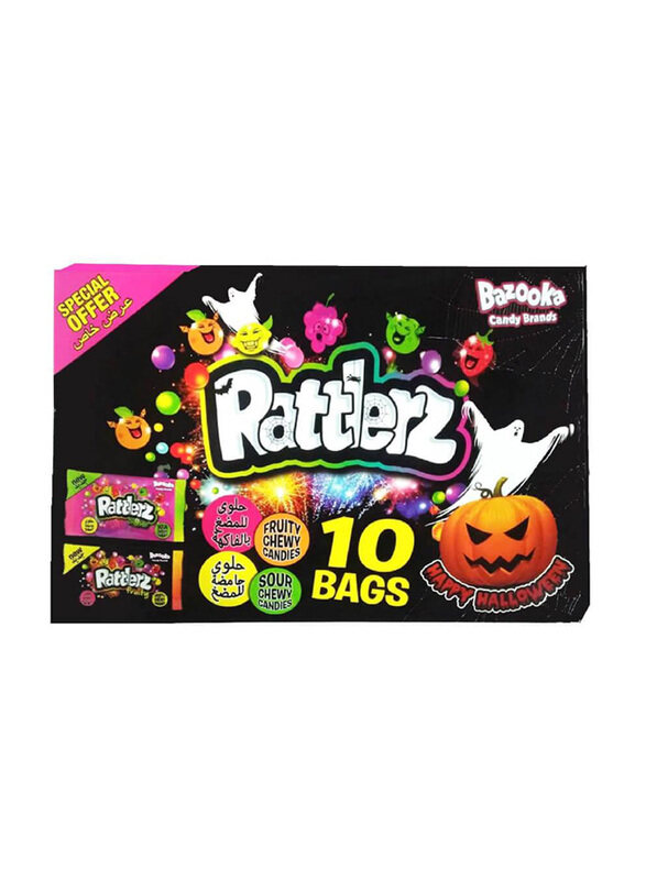 

Bazooka Ratlerz Halloween Chewy & Fruity Chewy Candies Assorted, 10 x 40g
