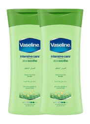 Vaseline Intensive Care Aloe Soothe Body Lotion, 2 x 400ml