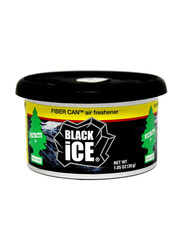 Little Trees Black Ice Fiber Can Car Air Freshener, 30gm, Black