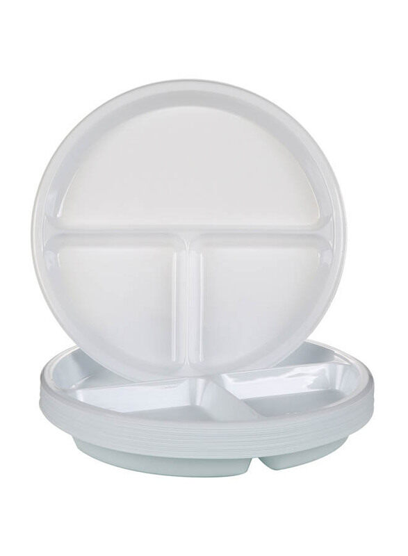 

Fun 26cm 25-Piece Plastic Plate, White