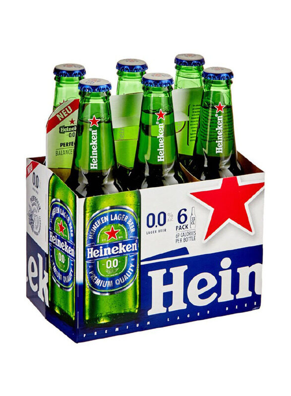 

Heineken 0.0% Non Alcoholic Free Malt Beverage, 6 x 330ml