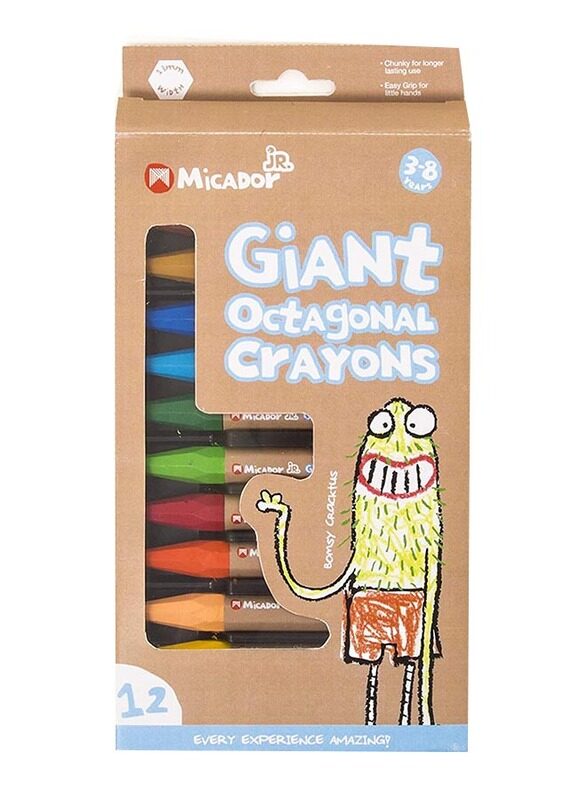 

Micador Jr. Giant Crayons, 12 Piece, Multicolour