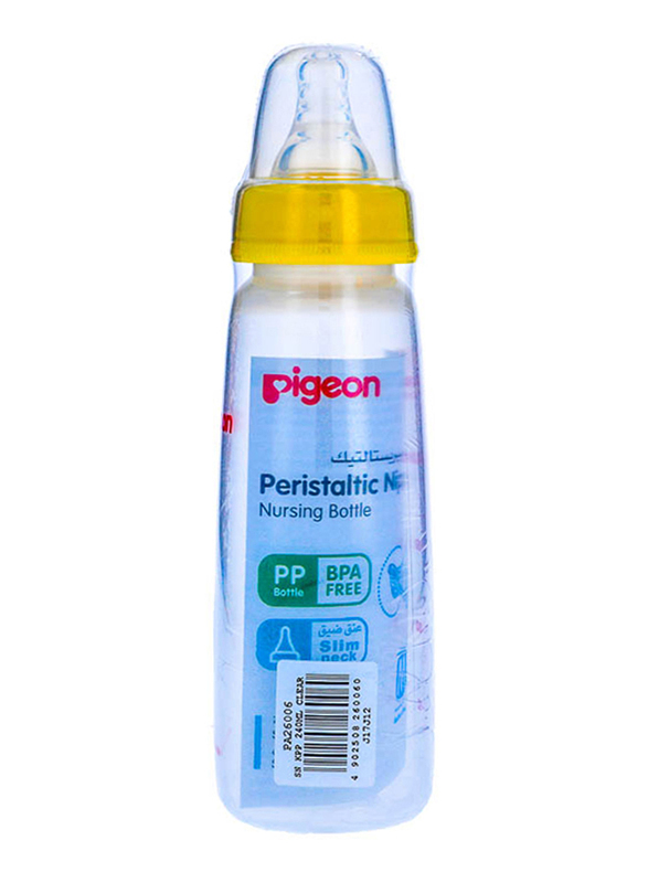 Pigeon Nursing Bottle with Peristaltic Nipple, 240ml, Clear