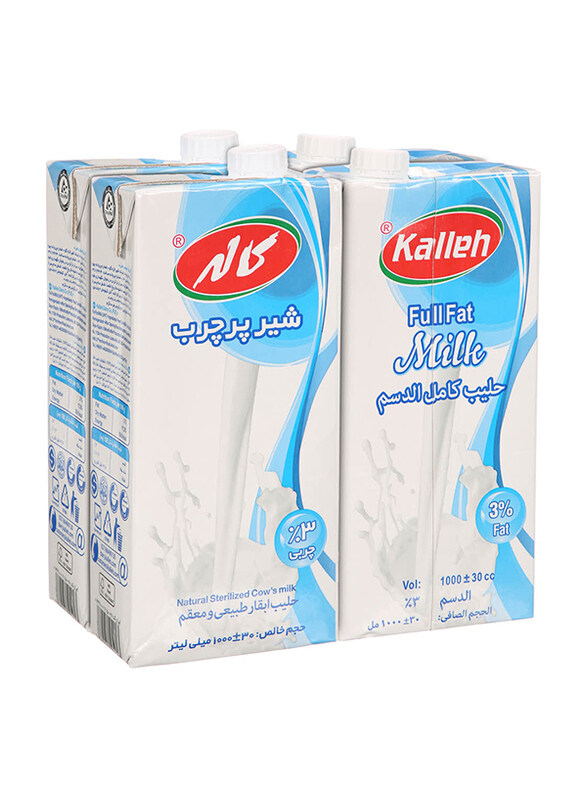 

Kalleh UHT Full Fat Milk, 4 x 1 Litre