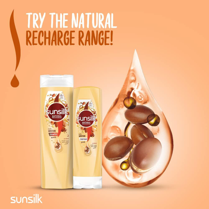 Sunsilk Natural Recharge Low Sulfat Curls Moisture Shampoo, 400ml