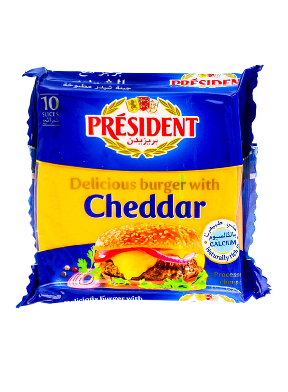 President Burger Cheddar Cheese Slices, 200g
