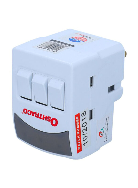

Oshtraco 3 Way Switched Adaptor, White