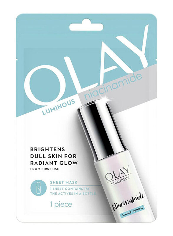 

Olay Luminous Niacinamide Brightening Sheet Mask, 1 Mask