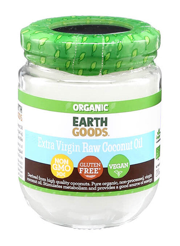 

Earth Goods Organic Extra Virgin Raw Coconut Oil, 200ml