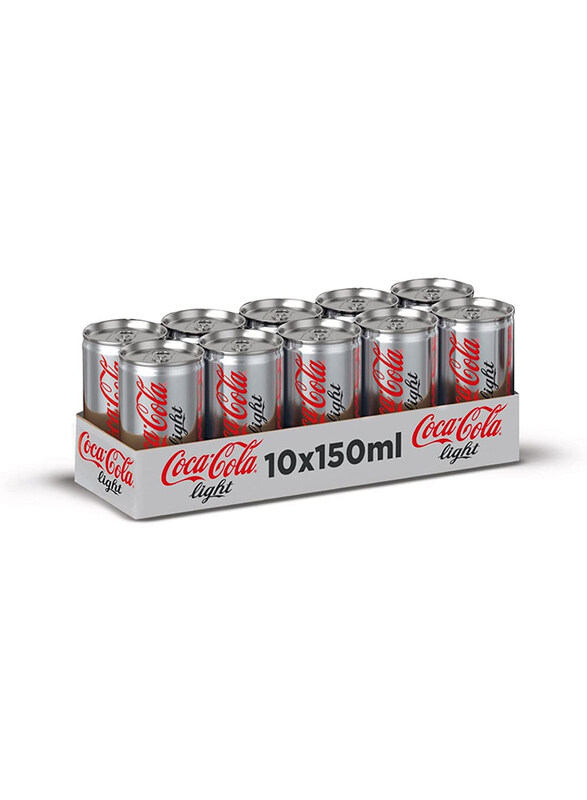 

Coca Cola Cocacola Light Soft Drink, 10 Cans x 150ml
