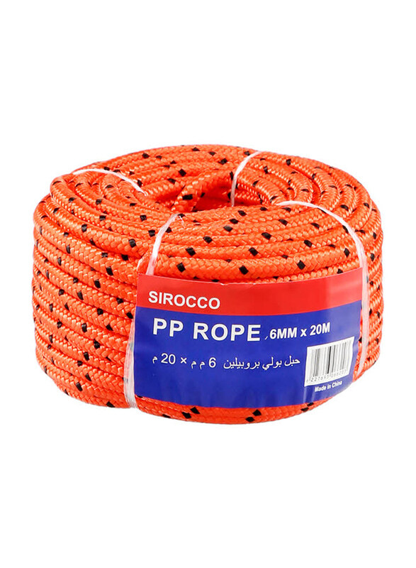 Sirocco PP Rope, 6mmx20m, Orange