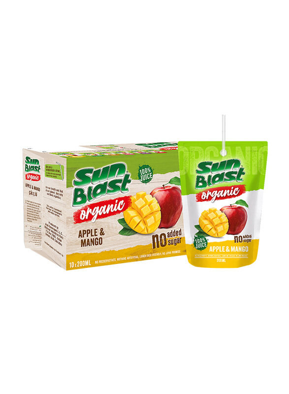 

Sunblast Organic Mango Juice, 10 Bottle x 200ml