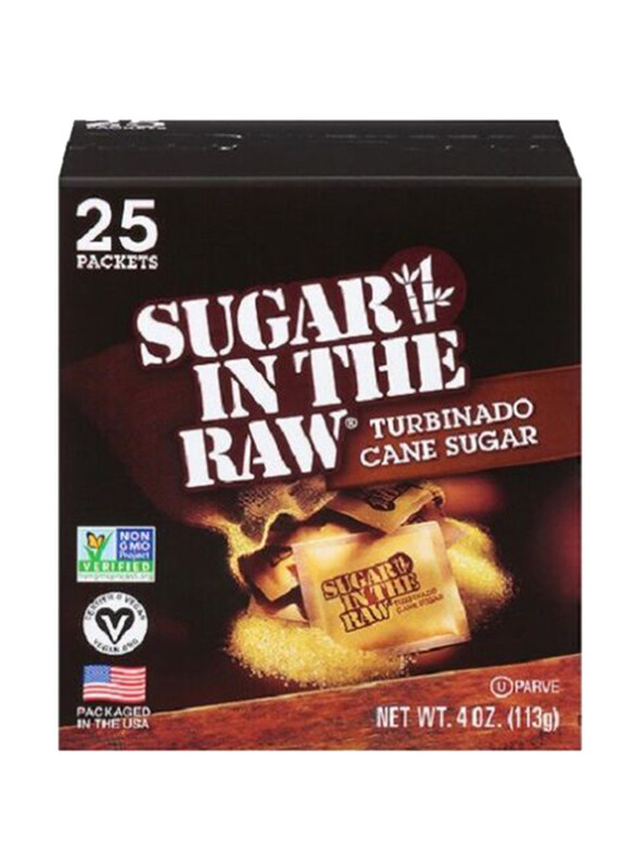 

Sugar In The Raw Turbinado Cane Sugar, 25 Packets