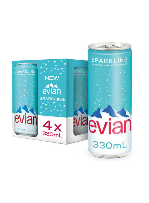 

Evian Sparkling Water Can, 4 x 330ml