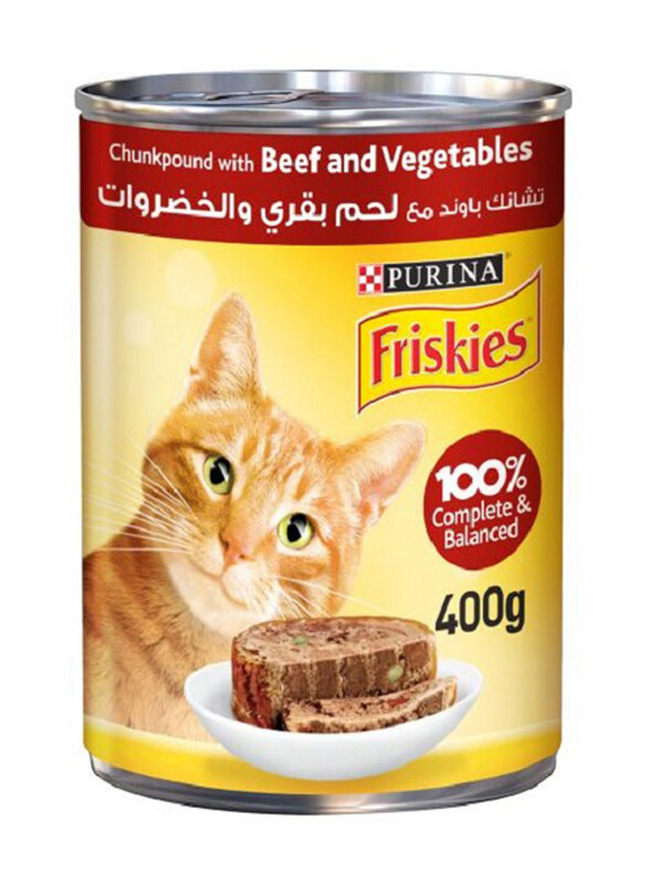 

Purina Friskies Beef & Vegetables Wet Cat Food, 400g