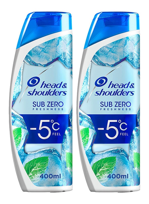 

Head & Shoulders Sub-Zero Freshness Anti-Dandruff Shampoo for All Hair Types, 2 x 400 ml