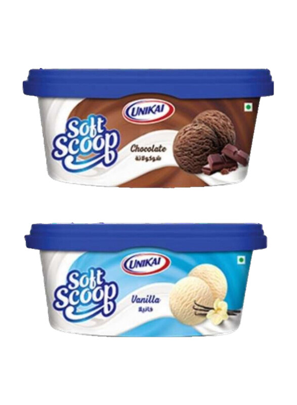 

Unikai Vanilla Chocolate Ice Cream, 2 x 1L