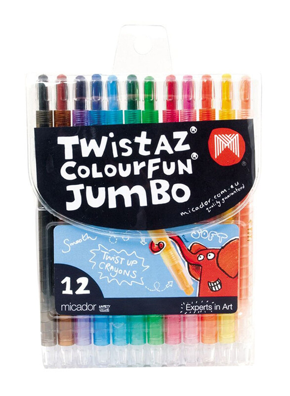 

Micador Jr. Twistaz Jumbo Crayons, 12 Piece, Multicolour